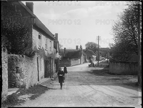 High Street, Burton Bradstock, West Dorset, Dorset, 1922. Creator: Katherine Jean Macfee.