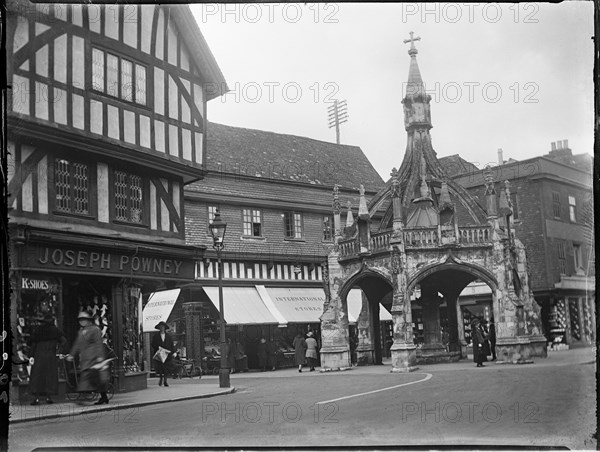 Poultry Cross, Silver Street, Salisbury, Wiltshire, 1925. Creator: Katherine Jean Macfee.