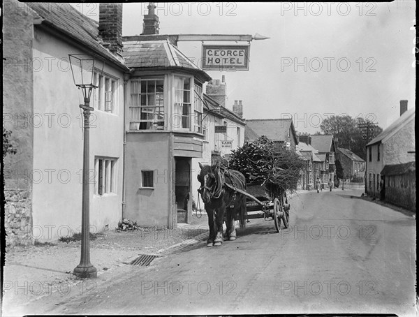 George Hotel, The Street, Charmouth, West Dorset, Dorset, 1925. Creator: Katherine Jean Macfee.