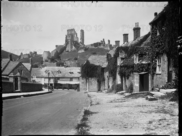 Corfe Castle, Purbeck, Dorset, 1927. Creator: Katherine Jean Macfee.