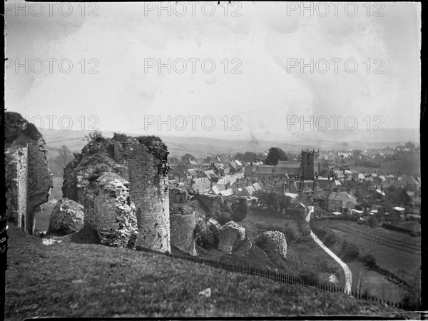 Corfe Castle, Purbeck, Dorset, 1927. Creator: Katherine Jean Macfee.