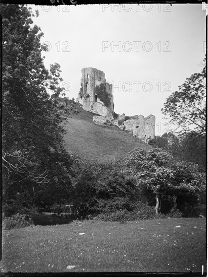 Corfe Castle, Corfe Castle, Purbeck, Dorset, 1927. Creator: Katherine Jean Macfee.