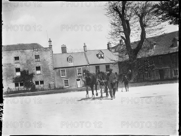 Market Square, Stow-on-the-Wold, Cotswold, Gloucestershire, 1928. Creator: Katherine Jean Macfee.