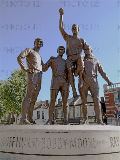 Champions Statue, Barking Road, Upton Park, Newham, London, 2009. Creator: Simon Inglis.