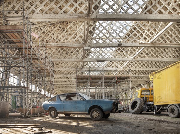 Old Sarum Airfield, Hanger 3, Laverstock, Wiltshire, 2020.