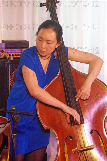 Linda May Han Oh, Linda May Han Oh Quartet, Watermill Jazz Club, Dorking, Surrey, 26 Oct 2021. Creator: Brian O'Connor.