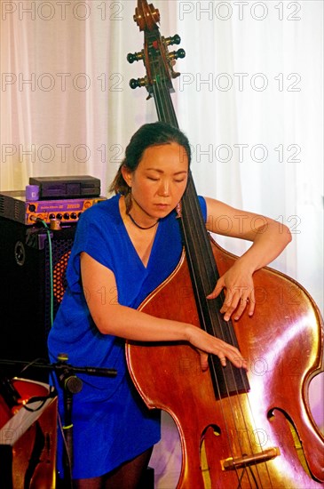 Linda May Han Oh, Linda May Han Oh Quartet, Watermill Jazz Club, Dorking, Surrey, 26 Oct 2021. Creator: Brian O'Connor.