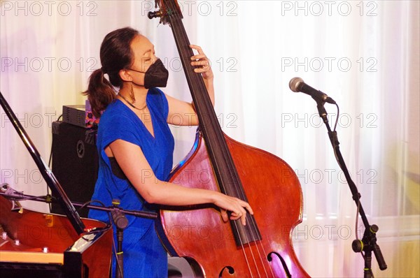 Linda May Han Oh, Linda May Han Oh Quartet, Watermill Jazz Club, Dorking, Surrey, 26 Oct 2021. Creator: Brian O'Connor.