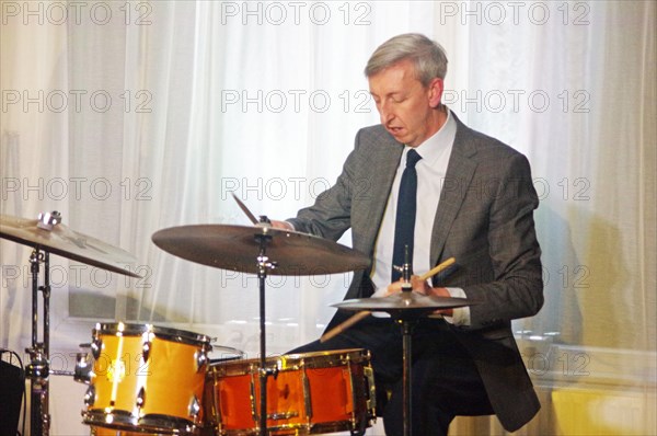 Steve Brown, Scott Hamilton Quartet, Watermill Jazz Club, Dorking, Surrey, 2022. Creator: Brian O'Connor.