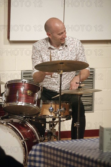 Jon Ormston, Peter Letanka Trio, Steyning Jazz Club, Steyning, West Sussex, 2022. Creator: Brian O'Connor.