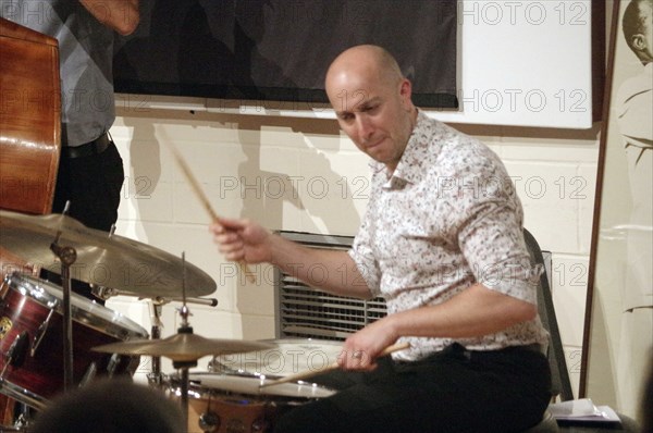 Jon Ormston, Peter Letanka Trio, Steyning Jazz Club, Steyning, West Sussex, 2022. Creator: Brian O'Connor.