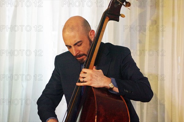 Dario Di Lecce, Scott Hamiltpn Quartet, Watermill Jazz Club, Dorking, Surrey, 2022. Creator: Brian O'Connor.