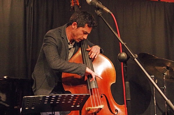 Mikele Montolli, Alessio Menconi, Nigel Price Quartet, Verdict Jazz Club, Brighton, E. Sussex, 2022. Creator: Brian O'Connor.