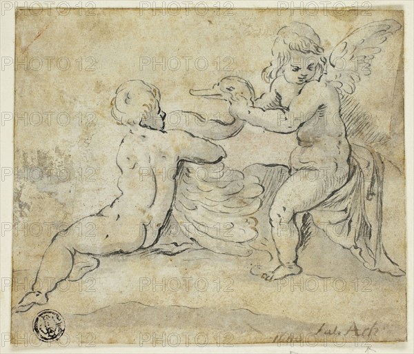 Putti Holding Swan, n.d.