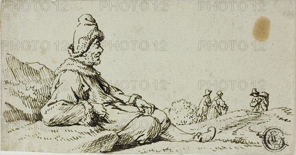 Man Resting in Landscape, n.d.