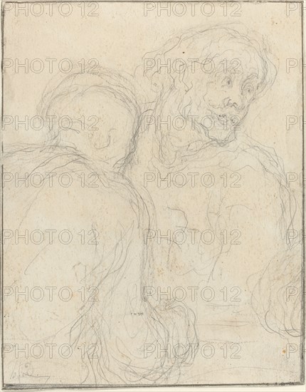 Two Men. Creator: Honore Daumier.
