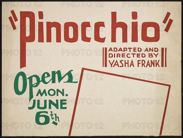 Pinocchio, [193-]. Creator: Unknown.