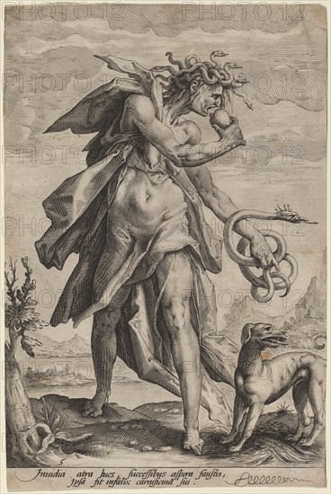 Envy, c. 1587. Creator: Jacob Matham.