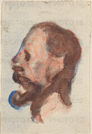 Head of a Man. Creator: Honore Daumier.