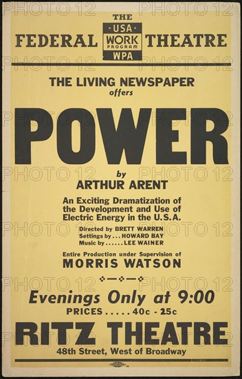 Power, New York, 1937. Creator: Unknown.