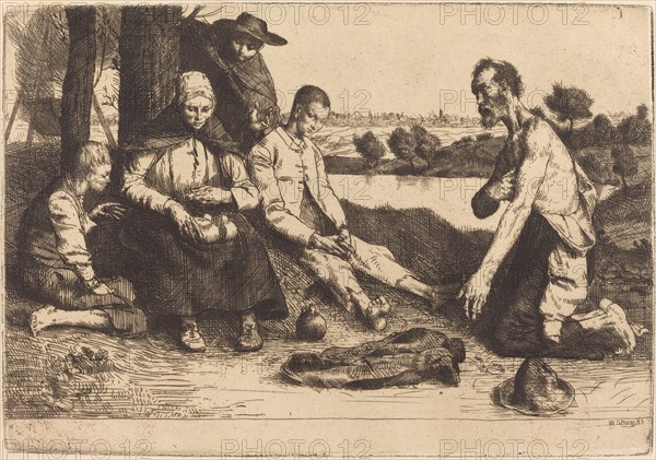 Meal Time, 1883. Creator: William Strang.