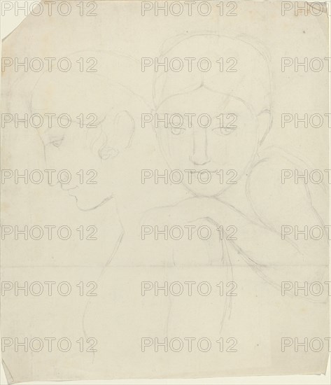 Two Women's Heads. Creator: John Flaxman.