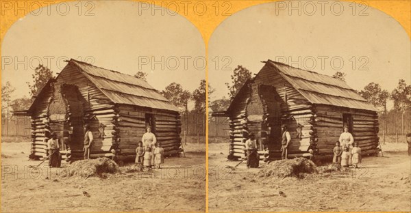 Log cabin, c1850-c1930. Creator: Unknown.