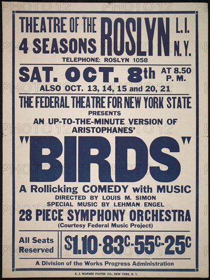 Birds, Roslyn, NY, 1938. Creator: Unknown.