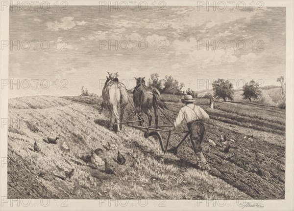 The Ploughman, 1886. Creator: Peter Moran.