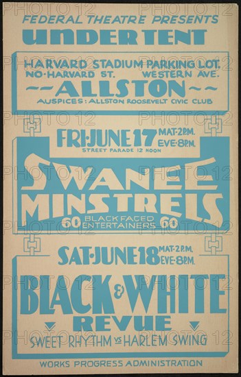 Swanee Minstrels, [193-]. Creator: Unknown.