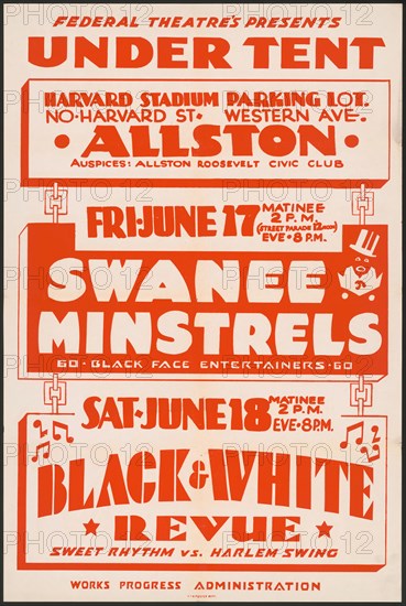 Swanee Minstrels, [193-]. Creator: Unknown.