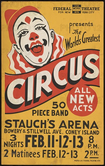 Circus, New York, [1935]. Creator: Unknown.