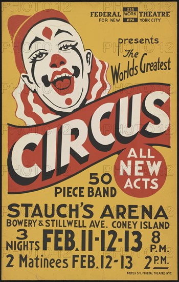 Circus, New York, [1935]. Creator: Unknown.