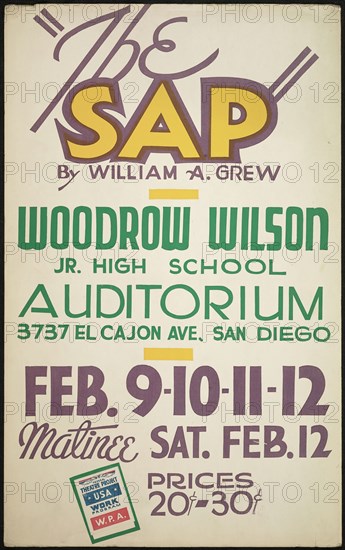 The Sap, San Diego, 1938. Creator: Unknown.