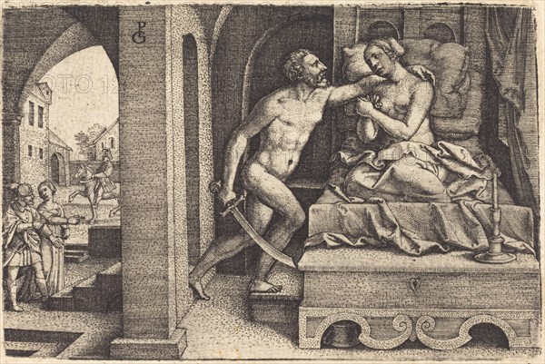 Tarquin and Lucretia. Creator: Georg Pencz.