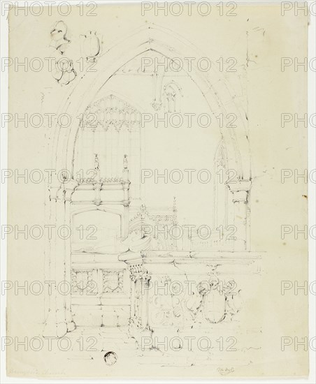 Broughton Church, 1830/40. Creator: Unknown.