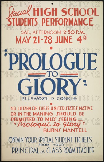Prologue to Glory, [193-]. Creator: Unknown.