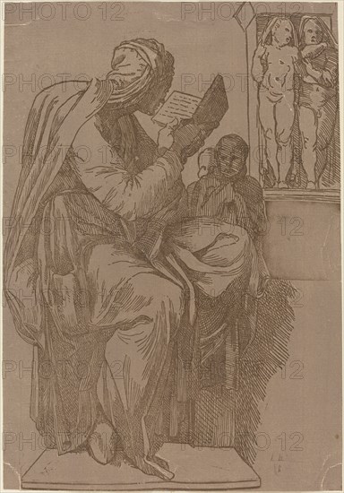 A Sibyl Reading, 1780s. Creator: John Skippe.