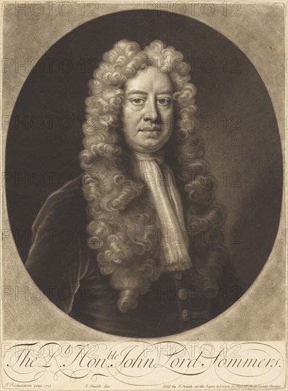 John Lord Sommers, 1713. Creator: John Smith.