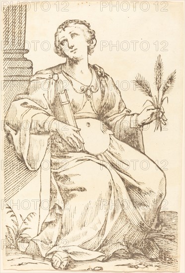 Sibylla Samia, 1625. Creator: Jacques Stella.