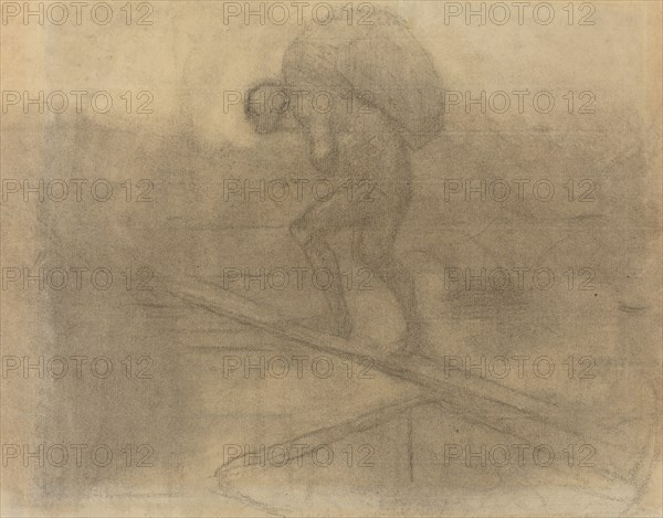 Man Carrying a Sack. Creator: Honore Daumier.