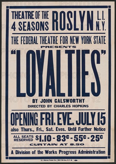 Loyalties, Roslyn, NY, 1938. Creator: Unknown.