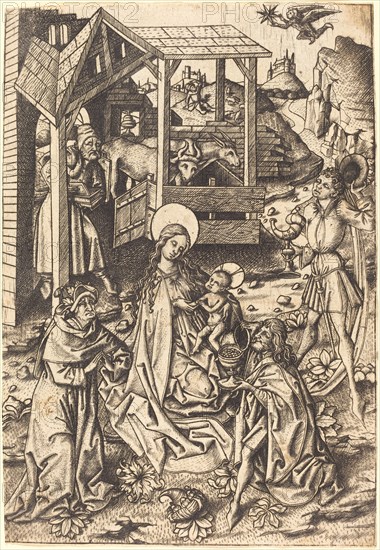 The Adoration of the Magi. Creator: Master ES.