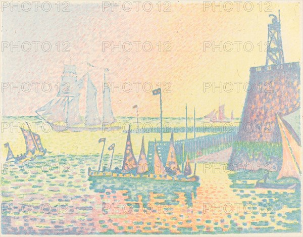 Evening (Le soir), 1898. Creator: Paul Signac.