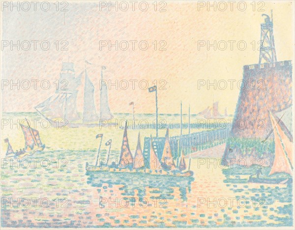Evening (Le soir), 1898. Creator: Paul Signac.