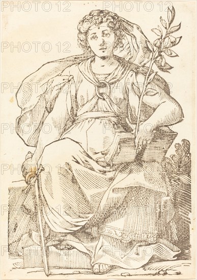 Sibylla Europa, 1625. Creator: Jacques Stella.