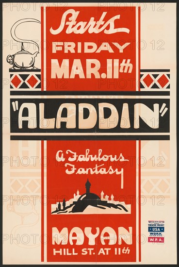 Aladdin, Los Angeles, [193-]. Creator: Unknown.