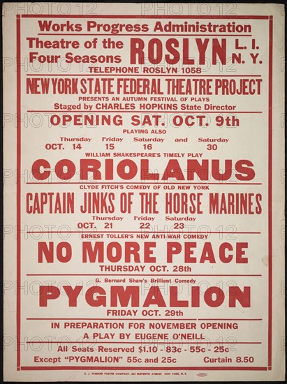 Coriolanus, Roslyn, NY, 1937. Creator: Unknown.