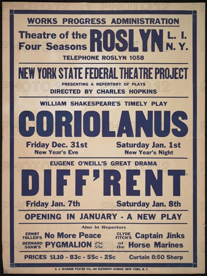 Coriolanus, Roslyn, NY, 1937. Creator: Unknown.