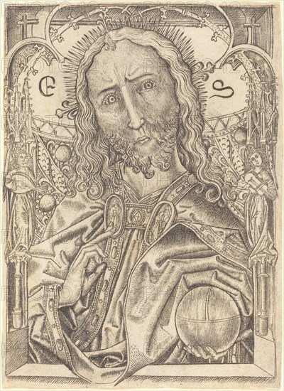 Christ as Saviour, c. 1467. Creator: Master ES.